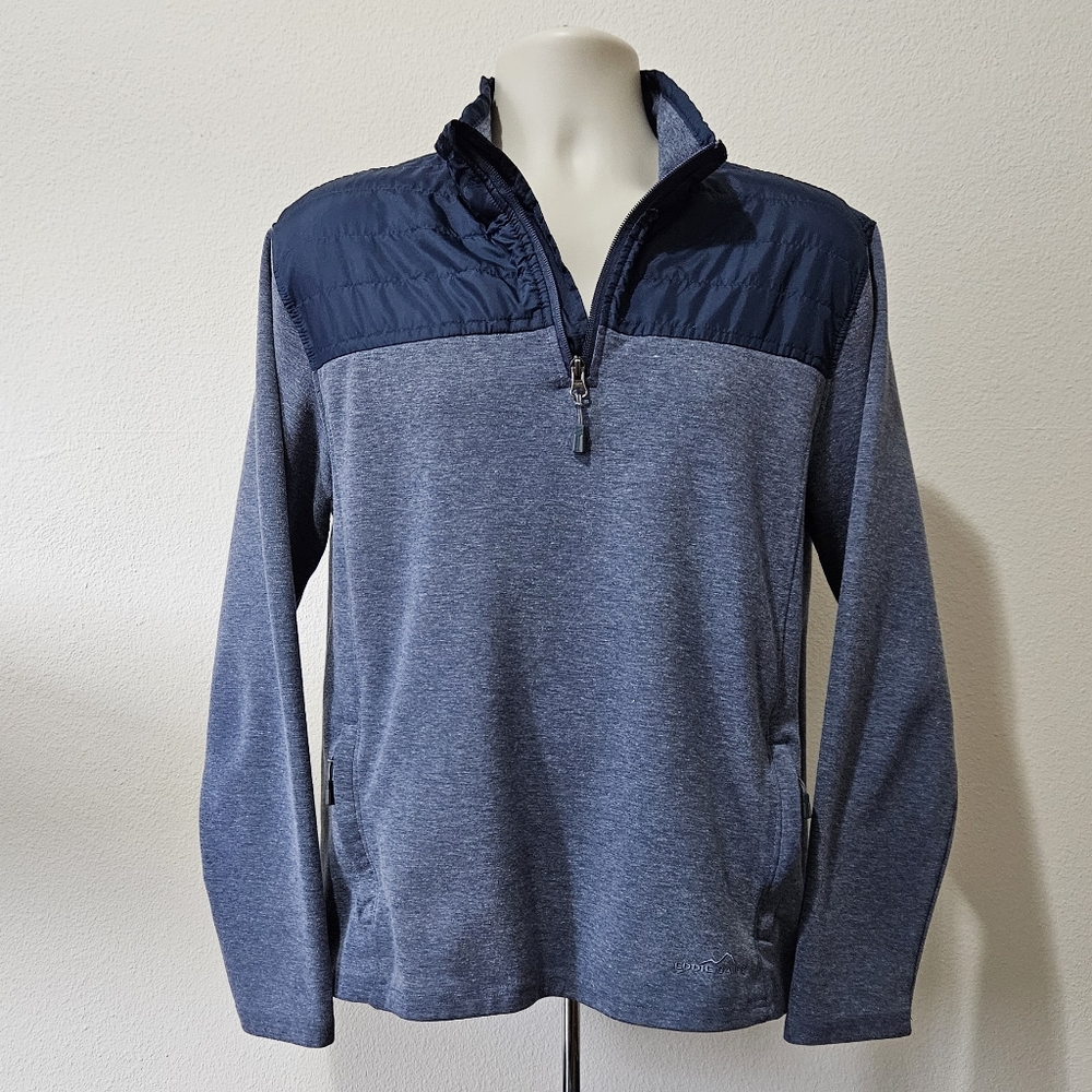 Eddie Bauer Two Toned 1/4 Zip Pullover Sweatshirt - Picture 2 of 11